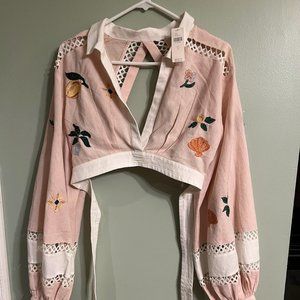 Significant Other Blaire Cropped Blouse - Never Worn